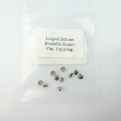 10Pc Dental Orthodontic Lingual Buttons Round MIM Mesh Base Bondable EASYINSMILE