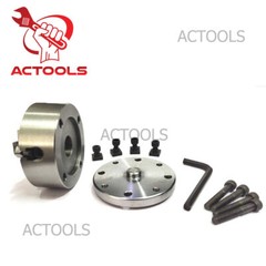 Tilting Rotary Table 4″100mm + 80mm Chuck Independent 4 Jaws+ Back Plate+ T-nuts