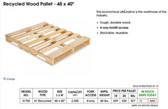 NEW Recycled Wood Pallet 48×40 – Strapped & Sealed – Standard Shipping Pallet