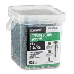 Ribbed Flat Head T25 Star Drive Cement Board Screw #9 x 1-5/8 in. (575-Pack)