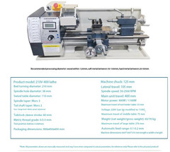WM210V Lathe High-Precision Imported Compact Lathe Multi-Functional Lathe