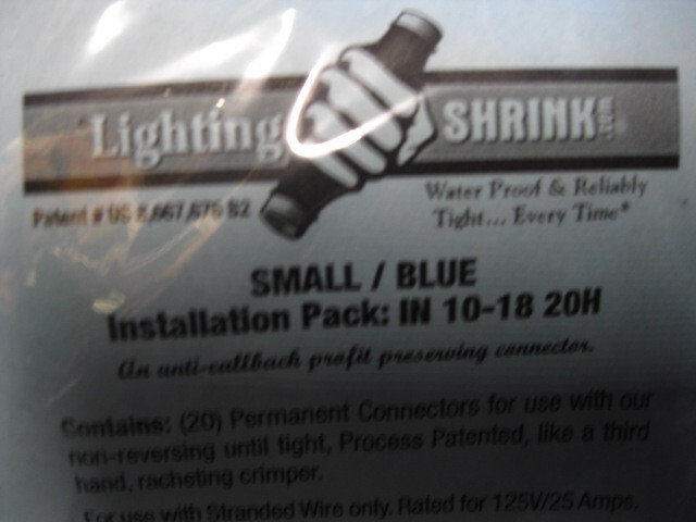 1pk of 20 Lighting Shrink Landscape Lighting small blue 10-18