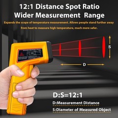 Infrared Thermometer Gun Non-Contact Laser Temperature Gun,-58°F~986°F(-50°C~…
