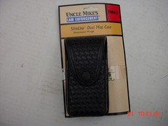 Uncle Mike’s Slimline Dual Mag Case Basket Weave P/N 7494-2