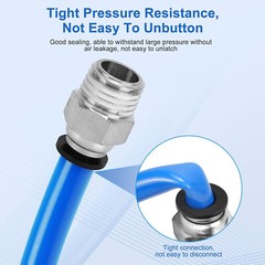 20PCS/set 1/4” Tube x 1/4” NPT Thread Pneumatic Male Straight + Elbow Connect