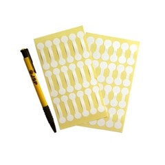 JSP ELEPHANT HYDE BARBELL JEWELRY ADHESIVE PRICE TAGS ROUND WHITE DISPLAY 1000