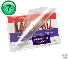 LAM-IT-ALL 7 Mil File Card Hot Laminating Pouches 3-1/2 x 5-1/2 [100/pack] Clear