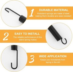 2pcs 10cm/3.94inch Universal Motorcycle Side Kickstand Spring, Steel Replacement