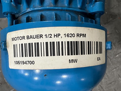 👀 NEW BAUER MLD 0.5 HP GEARMOTOR 0.37 kW 1620 RPM 230/460V BG40Z-11/D07LA4/AM