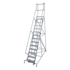 NEW! Cotterman 182in H Steel Rolling Ladder-14 Step Antislip-450lb Load Cap!!