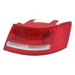 2006-2008 Audi A6 S6 Quattro Halogen Tail Lights Red Clear Lens Red Housing