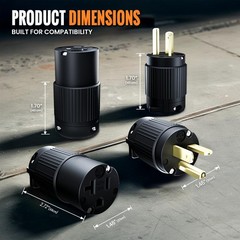Journeyman-Pro – 520CV 20 Amp 2500W 120-125V NEMA 5-20R BLACK 1-PACK, Black