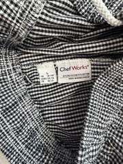 Chef Works Essential Baggy Pants L Black White Gingham Check Uniform Unisex