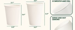 Paper Coffee Cups 12 oz 100 Pack Disposable Hot Coffee Cup 12oz White To Go Cups