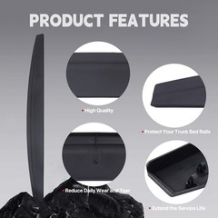 Tailgate Protector Spoiler Top Cap Compatible with 2019-2024 Dodge Ram 2500 3500