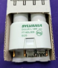 LOT of 10 Sylvania 20588 18W FT18DL/835/ECO 4 Pin 2G11 Base 3500 Kelvin CFL