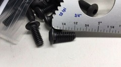 Cap Screw JGA03016-35 Button Socket 10-24 x 1/2″ (Pack of 35) Black Plain Finish