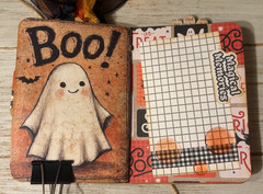 Junk Journal Handmade Booklet Book Vintage “Halloween Dogs” Pockets, Ephemera