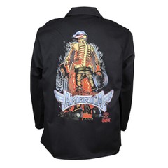 Tillman 9061 Black Onyx 9 Oz. FR Cotton Welding Jacket Back Bone Of America