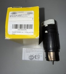 Hubbell CS6364C Locking Insulgrip Connector 50 Amp 125/250V 3P 4W 1 Per Order