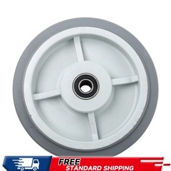 4 Pack 1/2″ Axle Hole 8″ Caster Wheels Polyurethane 900 Pounds Gray Replace