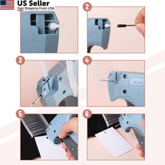 Mr. Pen – Price Tagging Gun, 1 pcs+5 Needles & 1008 Barbs, Blue & Black