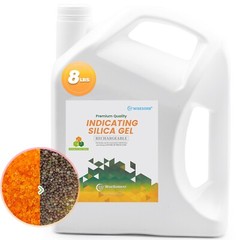 8lbs Indicating Silica Gel Desiccant, Orange to Dark Green, Moisture Absorbers
