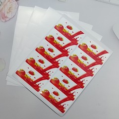 200 Pcs 4×2 Inch Glossy Vinyl Labels, Printable Waterproof Stickers, White