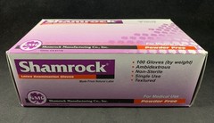 2-Pk Shamrock Latex Powder Free Exam Gloves 100 Count each Size Medium #10112
