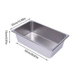 6 Pack Steam Table Pans Full Size 6In Deep Stainless Steel Catering Buffet Pan