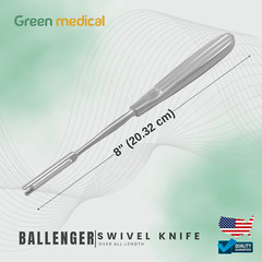Ballenger Swivel Knife ENT Nasal Surgery Instrument – Straight Blade, Stainless