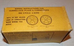 Hubbell 22431 Hubbellock 30 Amp / 3 POLE / 4 WIRE 600V Female Connector Body