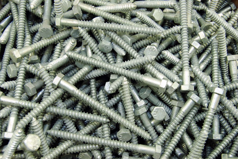 (90) Galvanized Hex Head 5/16 x 4″ Lag Bolts Wood Screws