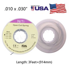 USA Dental Orthodontic Niti Open Coil Spring Spool Dia.010 *030 ” inch 914mm