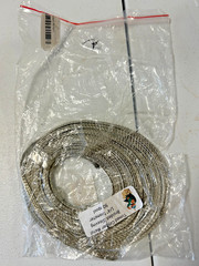 Flat Tinned Copper Metal Braided Sleeving Wire, 1/4 ” Diameter 50′