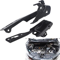 2PCS Hood Hinge Set Black Steel Replacement for 2016-2021 Civic 60120TBAA00ZZ 60