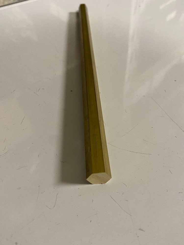 2 Pieces 3/8″ C360 BRASS HEX BAR 12″ long New Lathe Bar Stock