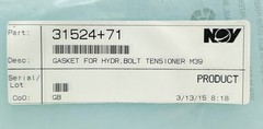 NOV 31524+71 M39 HYDRAULIC BOLT TENSIONER GASKET SEAL EXP 2024-04-12 NEW SURPLUS
