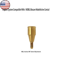 Locator Abutment for Nobel Active Biocare Conical Connection NP/RP 1-5mm Height