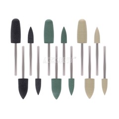 12pcs/kit Dental SILICONE Polishers Polishing Burs Resin Base Acrylic 2.35mm