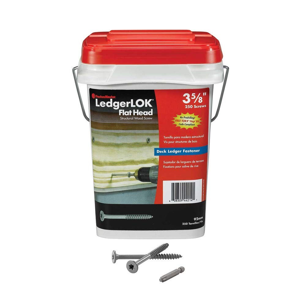 FastenMaster FMLLF358B-250 LedgerLOK Flat Head 3 5/8″ – 250 pc bucket