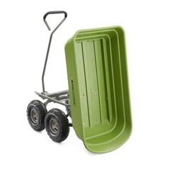 Gorilla Carts Poly Garden Dump Cart Camping Wagon, 600 Pound Capacity, Green