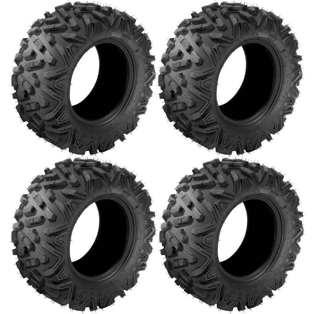LEADZM Set of 4 ATV UTV Tires 25×8-12 Front & 25×10-12 Rear, 6PR