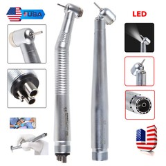1-5 Dental Standard Head/45 Degree LED High Speed Handpiece 2/4 Hole Fit NSK TB1