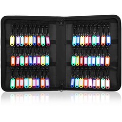Portable Key Organizer with Handle, Zippered Key Case Organizer with 54 Key-H…