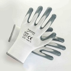 12 Pairs NITRLE Coated Safety Work Gloves Garden Grip Mens Builders Gardening