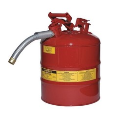 Justrite 11077 Flexible Spout, Steel, Silver, 1 In Dia.