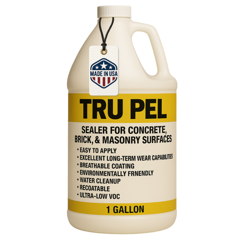 Concrete Sealer Penetrating Sealer Water Repellent for Pavers & Concrete Tru Pel
