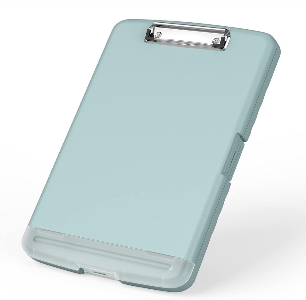Plastic Clipboard with Storage, 8.5 x 11 High Capacity Folio Nursing Case with P