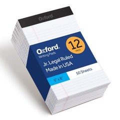 Legal Pads, 12 Pack, Premium Note Pads, 50 Legal Ruled 5″ x 8″ Sheets, Bright…
